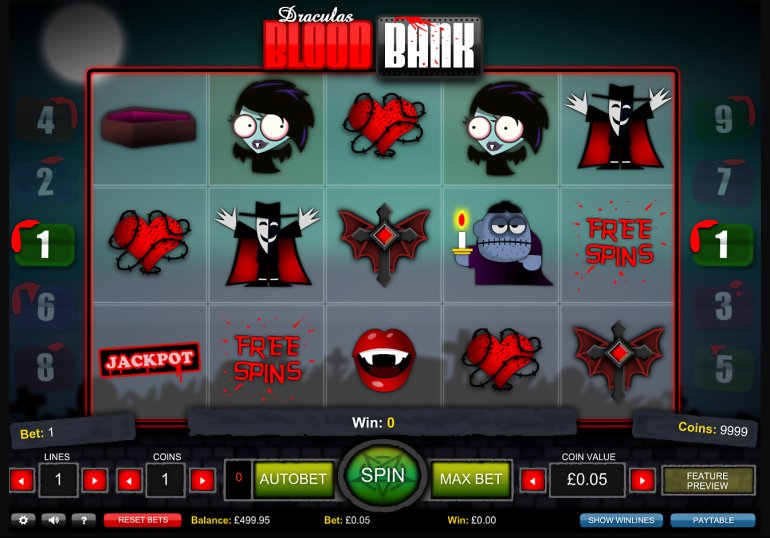 Draculas Blood Bank video slot